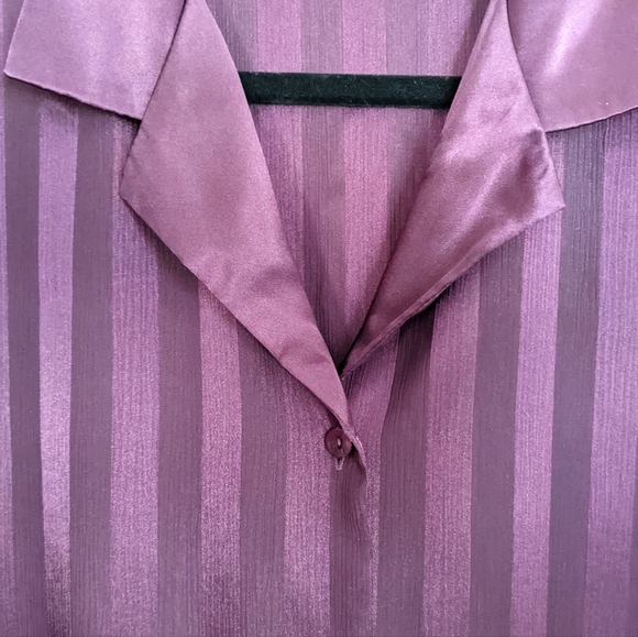Halston Plum Sleep Shirt - MED - Picture 3 of 8